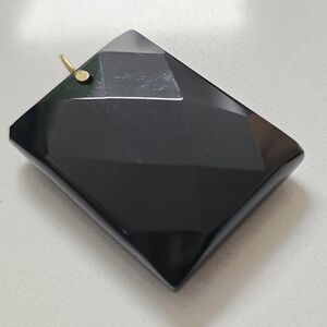 Obsidian 1½" Faceted Pendant